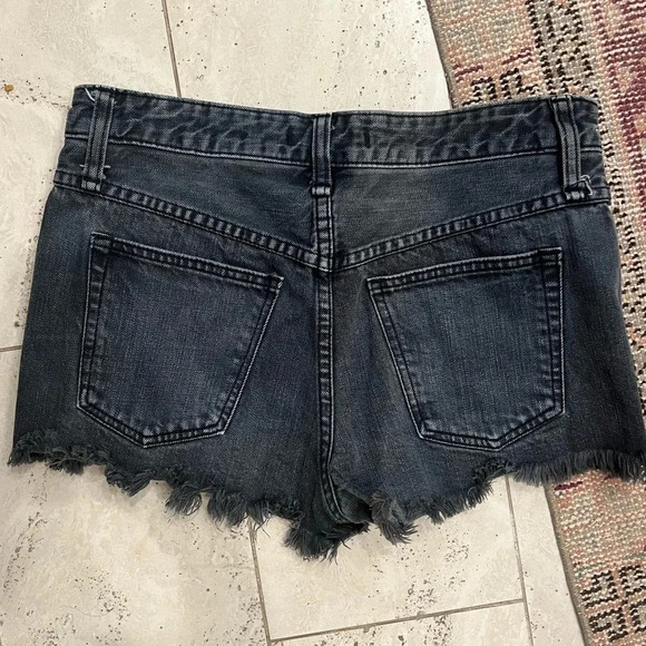 Free People Faded Black Denim Shorts - Picture 7 of 8